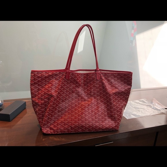 red goyard tote bag